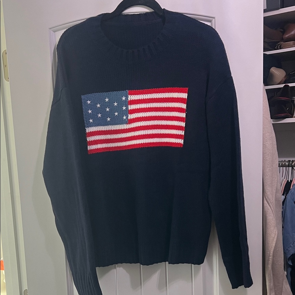 American flag sweater size xl Womens
